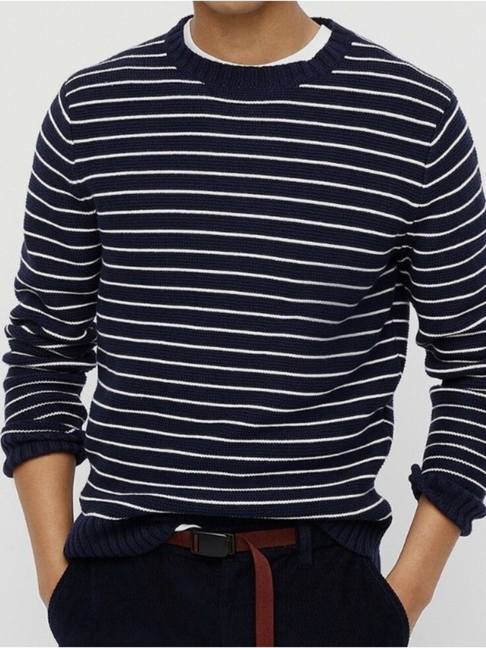 J Crew Cotton Striped Pullover Sweater M